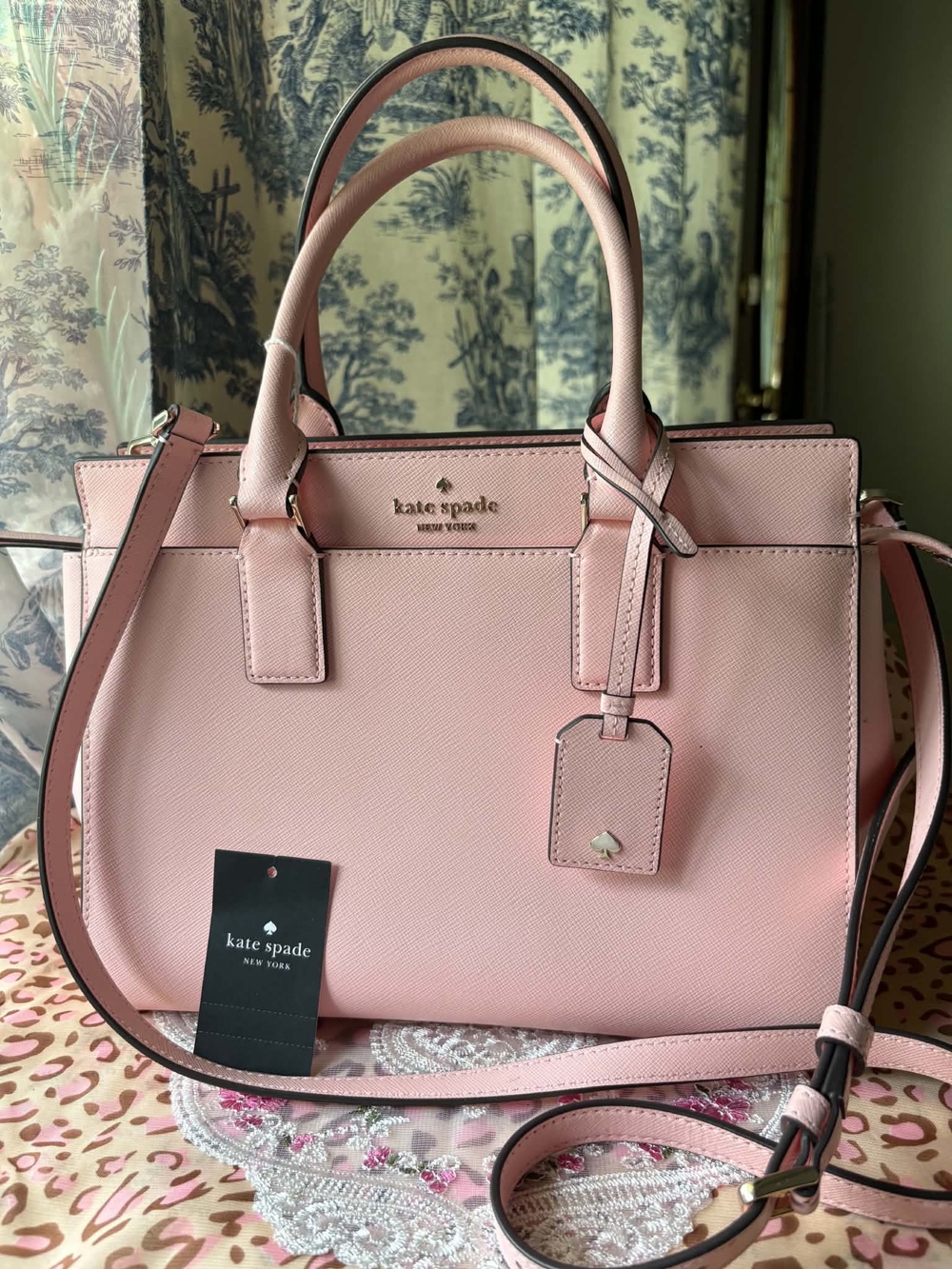 kate spade New York Pink Leather Satchel Bag